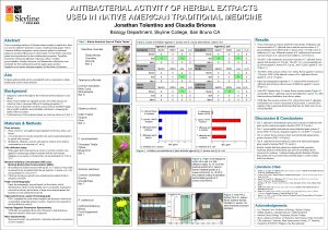 ANTIBACTERIAL ACTIVITY OF HERBAL EXTRACTS USED IN NATIVE