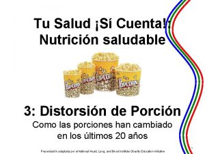 Tu Salud S Cuenta Nutricin saludable 3 Distorsin