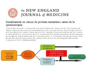 Sensibles a la castracin Paciente con cncer de