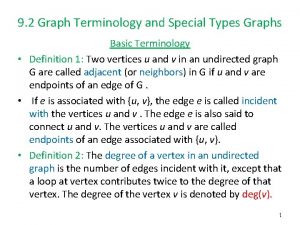 9 2 Graph Terminology and Special Types Graphs