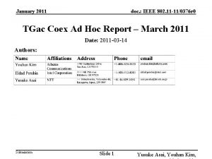 January 2011 doc IEEE 802 11 110376 r