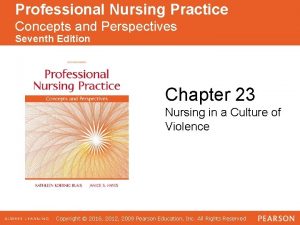 Professional Nursing Practice Concepts and Perspectives Seventh Edition