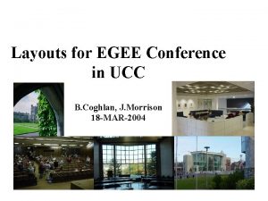 Layouts for EGEE Conference in UCC B Coghlan
