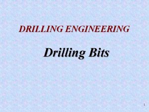 DRILLING ENGINEERING Drilling Bits 1 Topics of Interest