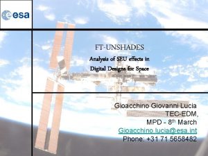 FTUNSHADES Analysis of SEU effects in Digital Designs