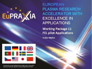 EUROPEAN PLASMA RESEARCH ACCELERATOR WITH EXCELLENCE IN APPLICATIONS