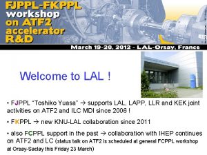 Welcome to LAL FJPPL Toshiko Yuasa supports LAL