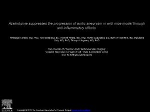 Azelnidipine suppresses the progression of aortic aneurysm in