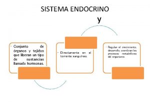 SISTEMA ENDOCRINO y Conjunto de rganos y tejidos