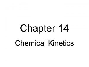 Chapter 14 Chemical Kinetics Reaction Rate The rate