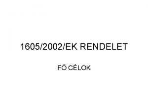 16052002EK RENDELET F CLOK F CLOK 1977 es