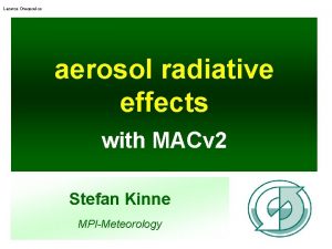 Lazaros Oreopoulos aerosol radiative effects with MACv 2