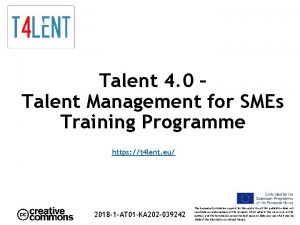 Talent 4 0 Talent Management for SMEs Training