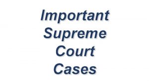Important Supreme Court Cases Marbury v Madison Marbury