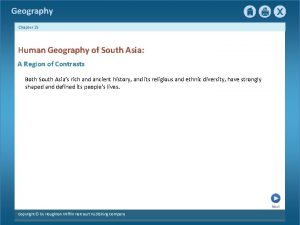 Geography Chapter 25 Human Geography of South Asia