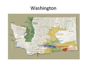 Washington Washington State Wines Grapes were first planted