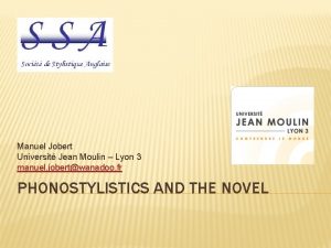 Manuel Jobert Universit Jean Moulin Lyon 3 manuel