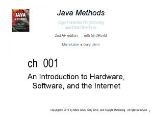 Java Methods ObjectOriented Programming and Data Structures 2