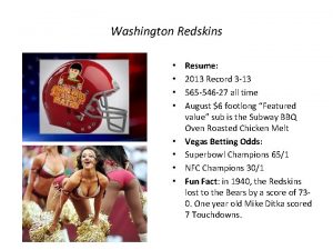 Washington Redskins Resume 2013 Record 3 13 565