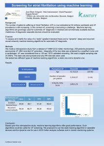 Screening for atrial fibrillation using machine learning JeanMarie