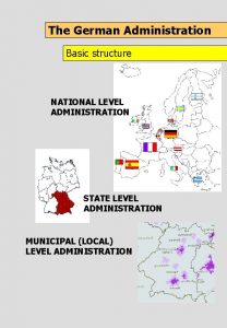 The German Administration Basic structure NATIONAL LEVEL ADMINISTRATION