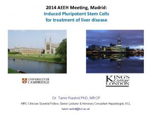 2014 AEEH Meeting Madrid Induced Pluripotent Stem Cells
