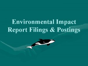 Environmental Impact Report Filings Postings Vocabulary Terminology Documents