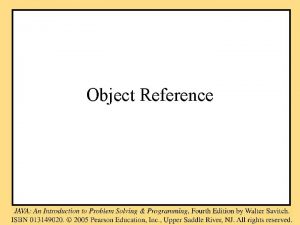 Object Reference Variables Class Type vs Primitive Type