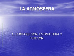 LA ATMSFERA 1 COMPOSICIN ESTRUCTURA Y FUNCIN TROPOSFERA