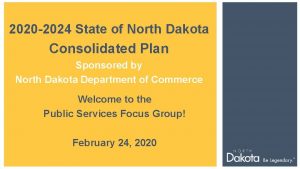 2020 2024 State of North Dakota Consolidated Plan