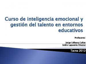 Curso de inteligencia emocional y gestin del talento