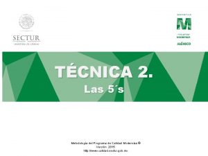 TCNICA 2 Las 5s Metodologa del Programa de