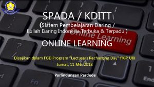 SPADA KDITT Sistem Pembelajaran Daring Kuliah Daring Indonesia