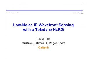 1 NIR wavefront sensing Df A Garching 200910