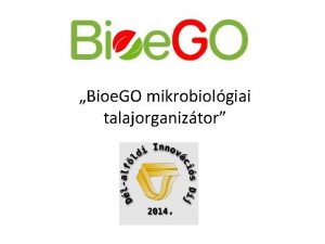 Bioe GO mikrobiolgiai talajorganiztor Mirt van szksgk a