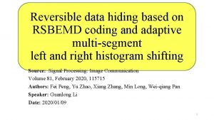 Reversible data hiding based on RSBEMD coding and