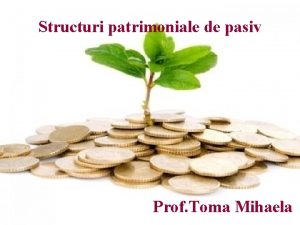 Structuri patrimoniale de pasiv Prof Toma Mihaela Pasivul