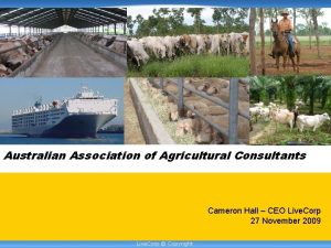 Australian Association of Agricultural Consultants Cameron Hall CEO