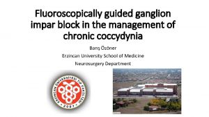 Fluoroscopically guided ganglion impar block in the management