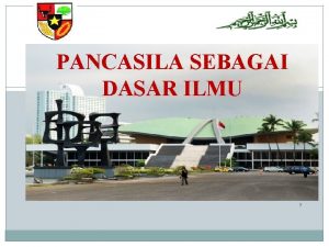 PANCASILA SEBAGAI DASAR ILMU 1 Specialisasi Ilmu 1