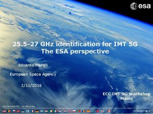 25 5 27 GHz identification for IMT 5