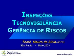 INSPEES TECNOVIGIL NCIA GERNCIA DE RISCOS Tom Mauro