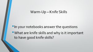 Basic knife cuts chart