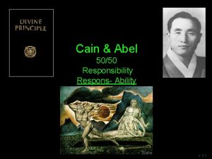 Cain Abel 5050 Responsibility Respons Ability Blake v