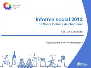 Informe social 2012 de Santa Coloma de Gramenet