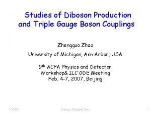 Studies of Diboson Production and Triple Gauge Boson