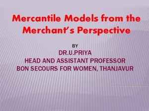 Mercantile models