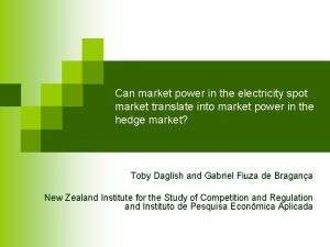 Can market power in the electricity spot market