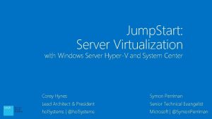Jump Start Server Virtualization with Windows Server HyperV