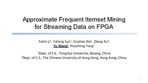 Approximate Frequent Itemset Mining for Streaming Data on